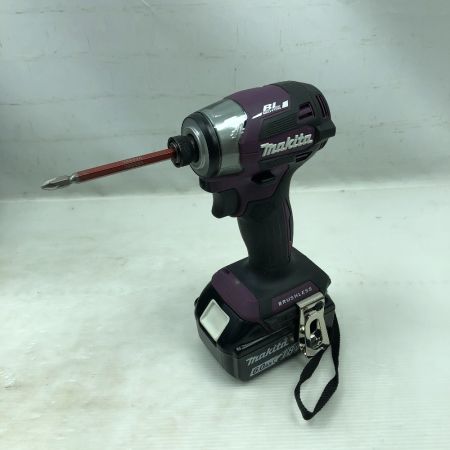  MAKITA マキタ 締め付け工具 インパクトドライバ 充電器・充電池2個・ケース付 TD173D パープル