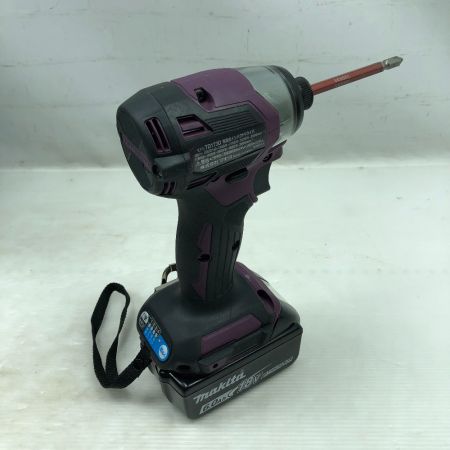  MAKITA マキタ 締め付け工具 インパクトドライバ 充電器・充電池2個・ケース付 TD173D パープル