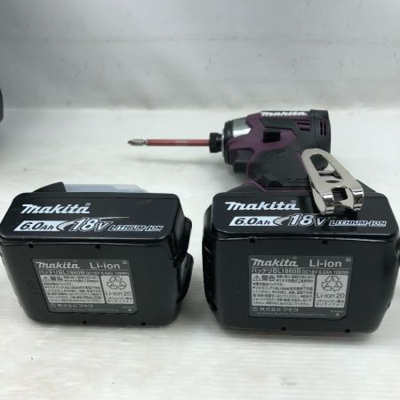  MAKITA マキタ 締め付け工具 インパクトドライバ 充電器・充電池2個・ケース付 TD173D パープル