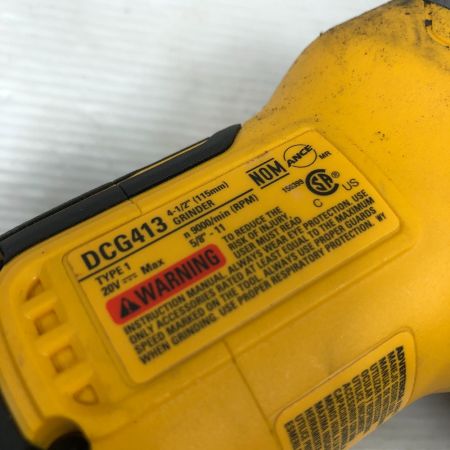  DEWALT 研磨工具 ディスクグラインダー 充電池1個付 DCG413 イエロー