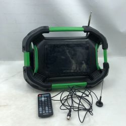 ◇◇ HITACHI 日立 工具関連用品 コードレスラジオ付テレビ アンテナ・リモコン付き コードレス式 UR18DSML グリーン Cランク