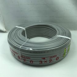 ◇◇ YAZAKI 工具 電材 VVFケーブル 未使用品(S) 3芯 2.0mm×100m 2023年10月(令和5年) グレー Sランク