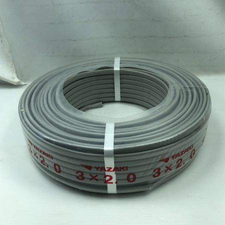  YAZAKI 工具 電材 VVFケーブル 未使用品(S) 3芯 2.0mm×100m 2023年10月(令和5年) グレー