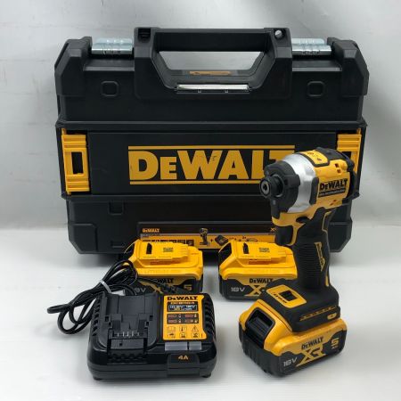 DEWALT 締め付け工具 インパクトドライバ 充電器・充電池3個・ケース付 DCF850 イエロー