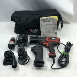 ◇◇ BLACK+DECKER ブラックアンドデッカー 切断工具 マルチツール アタッチメント6個・ケース コード式 JP01 オレンジ Cランク