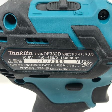  MAKITA マキタ 締め付け工具 ドライバドリル 充電器・充電池2個・ケース付 DF332DSMX ブルー