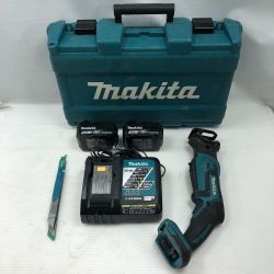 ◇◇ MAKITA マキタ 切断工具 レシプロソー 充電器・充電池2個・ケース付 コードレス式 JR184D ブルー Cランク