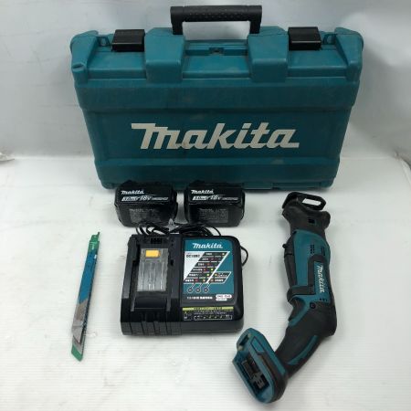  MAKITA マキタ 切断工具 レシプロソー 充電器・充電池2個・ケース付 コードレス式 JR184D ブルー