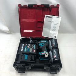 ◇◇ MAKITA マキタ 締め付け工具 インパクトドライバ 充電器・充電池2個・ケース付 コードレス式 40v TD002GRDX ブルー Bランク