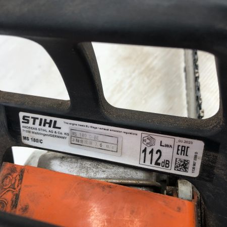  STIHL 切断工具 チェーンソー 本体のみ 2サイクル MS180C オレンジ