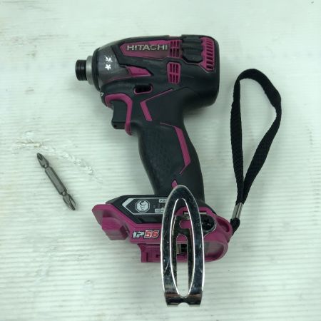  HITACHI 日立 締め付け工具 インパクトドライバ  充電器・充電池2個・ケース付 WH18DDL2 ショッキングピンク