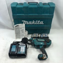 ◇◇ MAKITA マキタ 工具関連用品 充電式鉄筋結束機 充電器・充電池2個・ケース付 コードレス式 TR180D ブルー Cランク