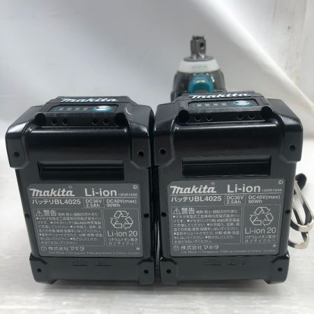  MAKITA マキタ 締め付け工具 インパクトレンチ 未使用品(S) 充電器・充電池2個・ケース付 コードレス式 40v TW004GRDX ブルー