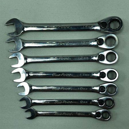  Blue Point 工具 ハンドツール ラチェットレンチ 12個セット BOERM シルバー