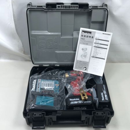  MAKITA マキタ 締め付け工具 インパクトドライバ 未使用品(S) 付属品完備 コードレス式 TD173DGXPR レッド