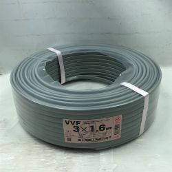 ◇◇ 富士電線工業 工具 電材 VVFケーブル 未使用品(S) 3芯 1.6mm×100m 2025年11月(令和7年) グレー Sランク