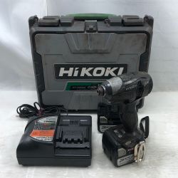◇◇ HITACHI 日立 締め付け工具 インパクトドライバ 充電器・充電池2個・ケース付 WH14DDL ブラック Cランク
