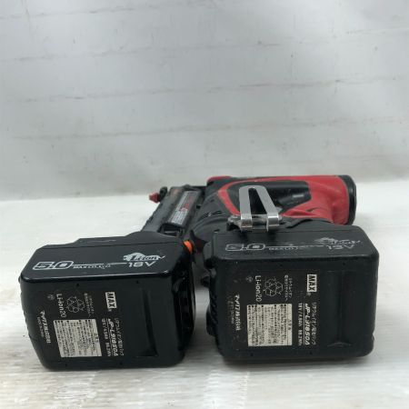  MAX マックス 工具関連用品 充電式ピンネイラ 充電器・充電池2個・ケース付 コードレス式 TJ-35P4 レッド