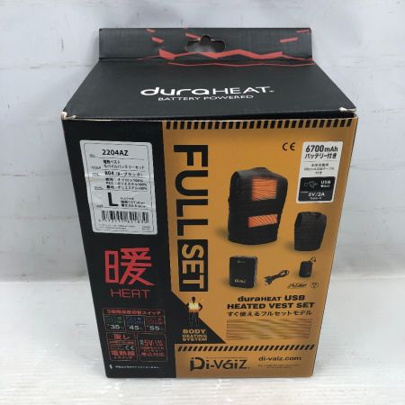  Di-Vaiz 工具関連用品 電熱ベスト モバイルバッテリーセット Lサイズ 未使用品(S) 2204AZ ブラック