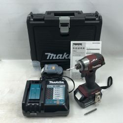 ◇◇ MAKITA マキタ 締め付け工具 インパクトドライバ 充電器・充電池2個・ケース付 TD173DGXAR レッド Cランク