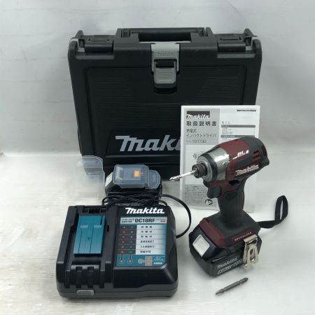  MAKITA マキタ 締め付け工具 インパクトドライバ 充電器・充電池2個・ケース付 TD173DGXAR レッド