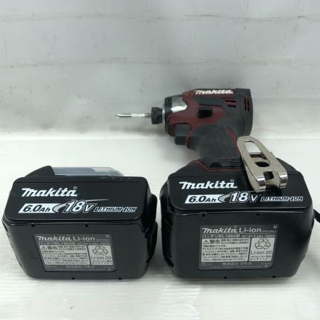  MAKITA マキタ 締め付け工具 インパクトドライバ 充電器・充電池2個・ケース付 TD173DGXAR レッド