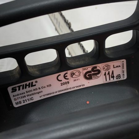  STIHL 切断工具 チェーンソー 本体のみ 2サイクル MS211C オレンジ