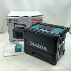 ◇◇ MAKITA マキタ 工具関連用品 ラジオ付テレビ 程度A 付属品完備 コードレス式 TV100 ブルー Aランク