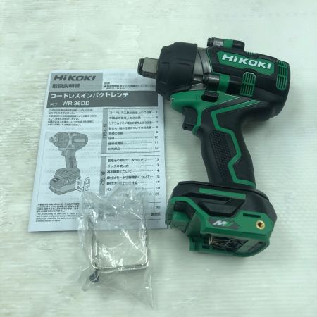  HiKOKI ハイコーキ 締め付け工具 インパクトレンチ 未使用品(S) 本体のみ コードレス式 WR36DD(NN) グリーン