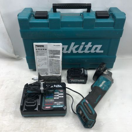  MAKITA マキタ 研磨工具 ディスクグラインダー 充電器・充電池1個・ケース付 コードレス式 40v GA009G ブルー