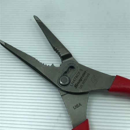  Snap-on スナップオン 工具 ハンドツール ノーズスリップジョイントプライヤー LN47ACF レッド