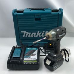 ◇◇ MAKITA マキタ 締め付け工具 ソフトインパクトドライバ 充電器・充電池2個・ケース付 コードレス式 TS141DRGXB ブラック Cランク