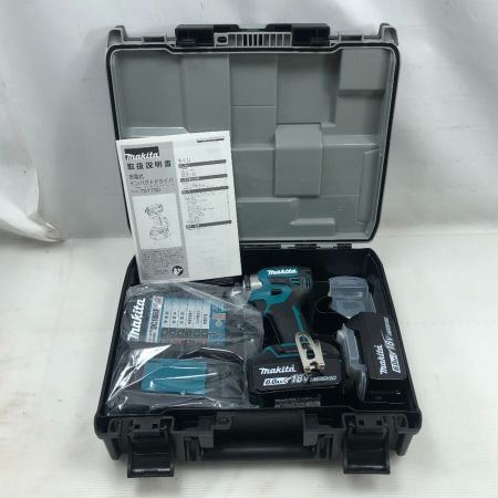  MAKITA マキタ 工具 インパクトドライバ 未使用品(S) 付属品完備 コードレス式 TD173DRGX ブルー
