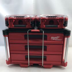 ◇◇ Milwaukee ツールBOX PACKOUT 引き出し収納 3段 48-22-8443 レッド Cランク