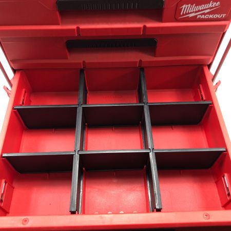  Milwaukee ツールBOX PACKOUT 引き出し収納 3段 48-22-8443 レッド