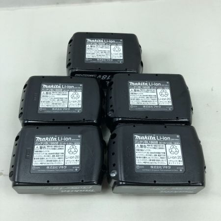  MAKITA マキタ 工具関連用品 バッテリー 未使用品(S) ５個セット BL1860B ブラック
