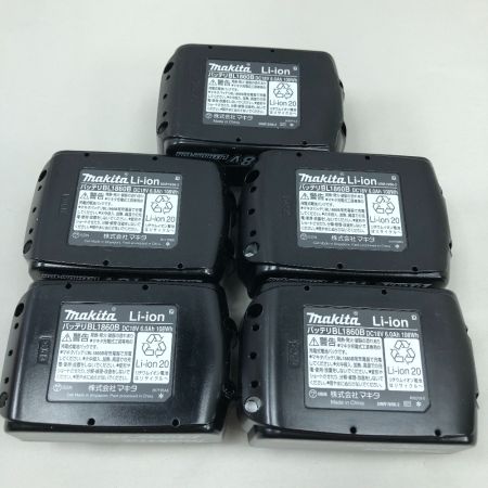  MAKITA マキタ 工具関連用品 バッテリー 未使用品(S) ５個セット BL1860B ブラック