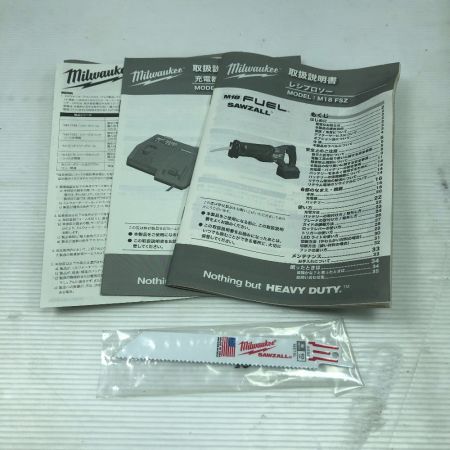  Milwaukee 工具 切断工具 レシプロソー 未使用品(S) ケース・充電器付 コードレス式 M18FSZ レッド