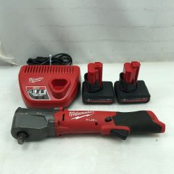 ◇◇ Milwaukee 締め付け工具 インパクトレンチ 充電器・充電池2個付 コードレス式 M12FRAIWF12 レッド Cランク