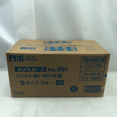  エステー 工具消耗品 手袋 未使用品(S) 12箱 Sサイズ ブルー