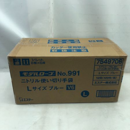 エステー 工具消耗品 手袋 未使用品(S) 12箱 Lサイズ ブルー