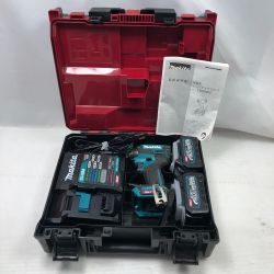◇◇ MAKITA マキタ 工具 インパクトドライバ 充電器・充電池2個・ケース付 コードレス式 40v TD002G ブルー Cランク