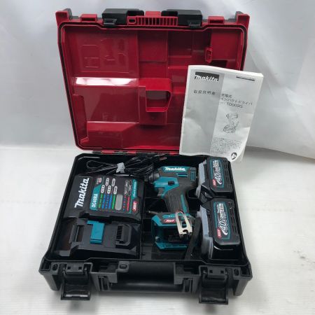  MAKITA マキタ 工具 インパクトドライバ 充電器・充電池2個・ケース付 コードレス式 40v TD002G ブルー