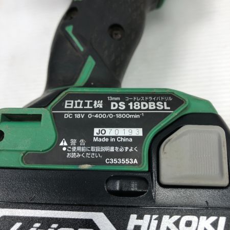  HITACHI 日立 工具 ドライバドリル 充電器・充電池1個付 DS18DBSL グリーン