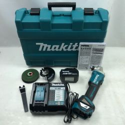 ◇◇ MAKITA マキタ 工具 ディスクグラインダー 充電器・充電池1個・ケース付 コードレス式 GA412D ブルー Cランク