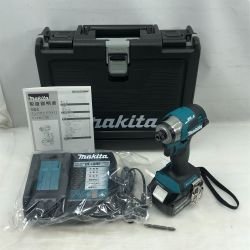 ◇◇ MAKITA マキタ 工具 インパクトドライバ 未使用品(S) 充電器・充電池1個・ケース付 TD173 ブルー Sランク