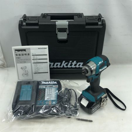  MAKITA マキタ 工具 インパクトドライバ 未使用品(S) 充電器・充電池1個・ケース付 TD173 ブルー