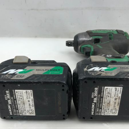  HiKOKI ハイコーキ 工具 インパクトレンチ 充電器・充電池2個・ケース付 コードレス式 WR18DBDL2 グリーン