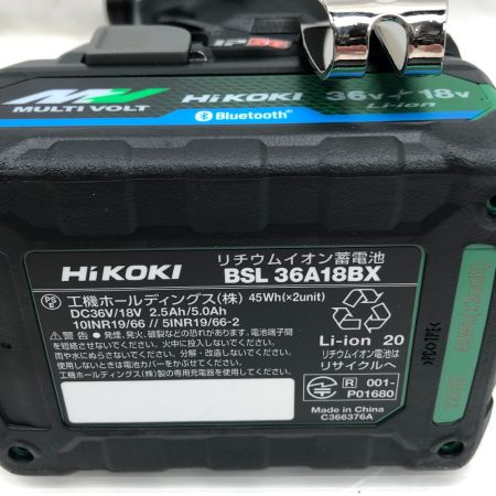  HiKOKI ハイコーキ 工具 インパクトドライバ 未使用品(S) 付属品完備 WH36DD ブラック