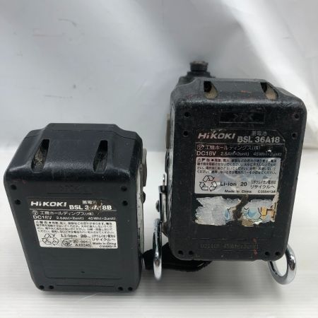  HiKOKI ハイコーキ 工具 インパクトドライバ 充電器・充電池2個・ケース付 WH18DDL2 ブラック